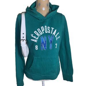 Aeropostale Vtg Y2K 2013 Hoodie Sweatshirt  Mcbling Thick Large Runs Small